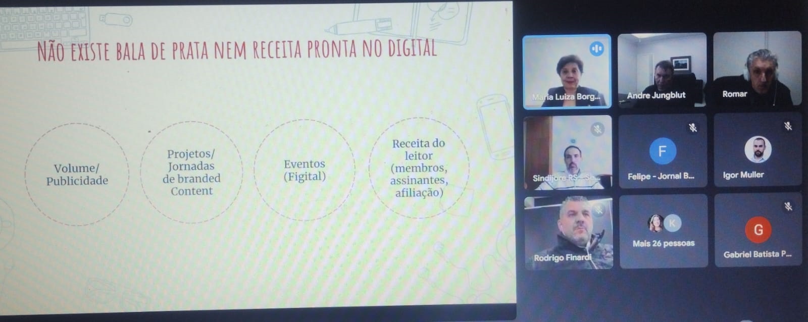 “Não ser digital não é mais uma opção”, afirma jornalista Maria Luiza Borges em reunião online com associados do Sindijore RS