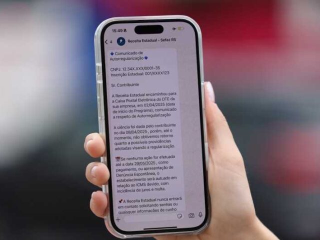 Receita Estadual começa a usar WhatsApp para enviar alertas a empresas e cidadãos
