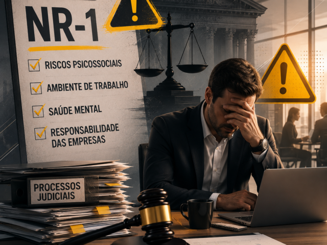 Empresas estão atentas para aumento de processos trabalhistas com nova NR-1 sobre saúde mental